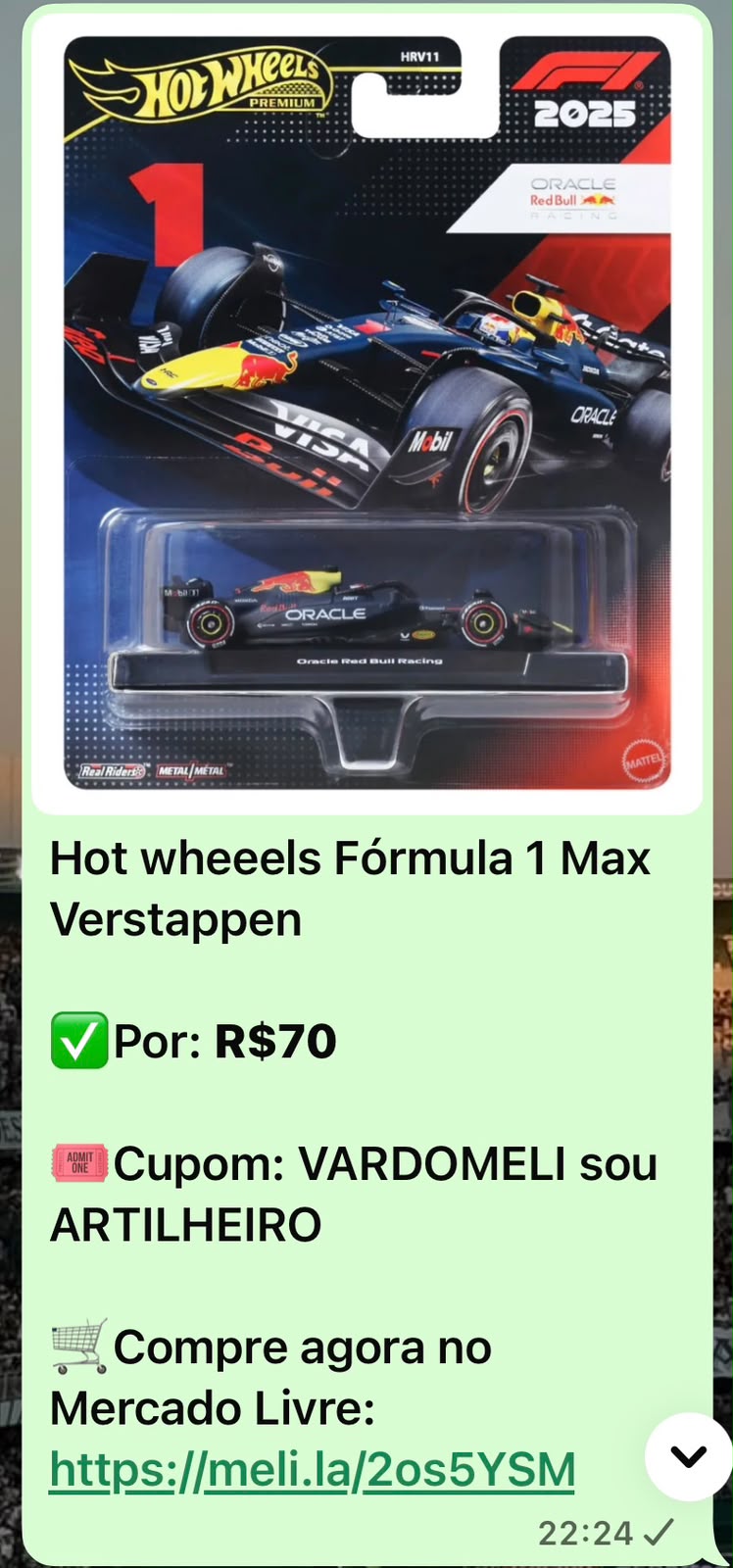 Hot Wheels Premium Fórmula 1 Max Verstappen 2025